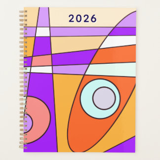 Abstract Surfing Orange Purple Planner