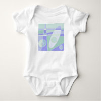 Abstract Surfing Pastel Purple Green