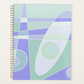 Abstract Surfing Pastel Purple Green Planner