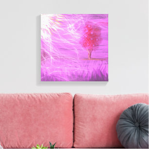 abstract surreal nature purple bright landscape canvas print