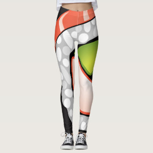 Abstract Sushi Roll Leggings