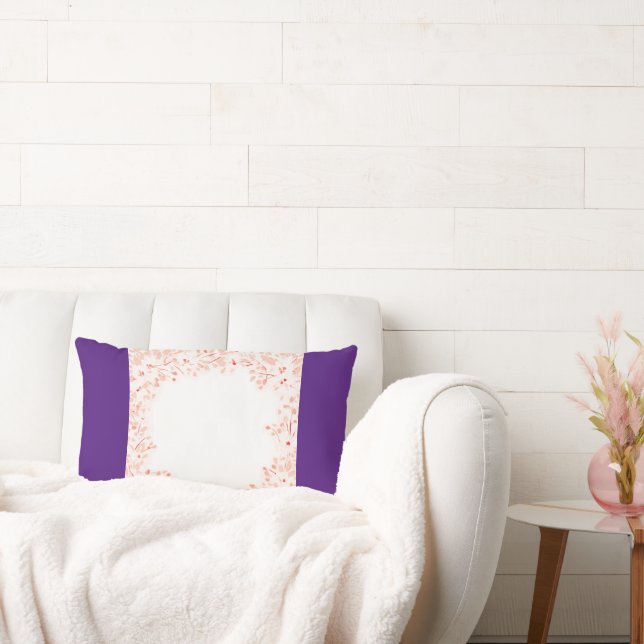 Abstract sweet pink florals cushion shape. (Couch)