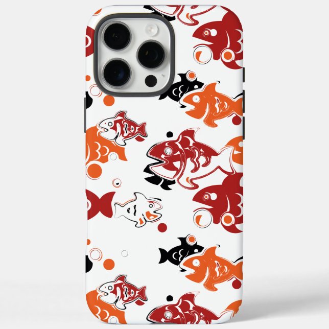 Abstract Swimming Fish Pattern Design Case-Mate iPhone Case (Back)