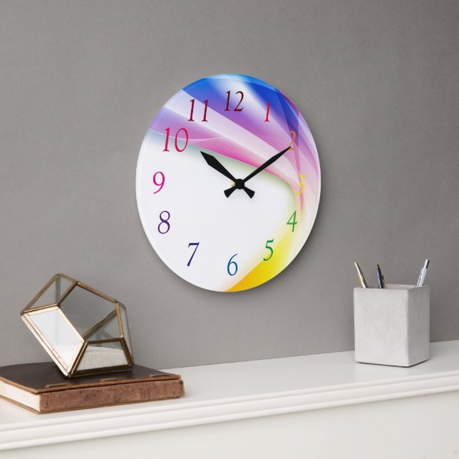 Abstract Swirl 1 Large Clock (Office)