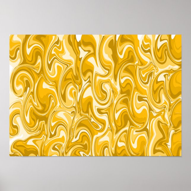 Abstract Swirl Art - Brown Poster (Front)