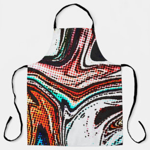 Abstract swirl background. Liquid paint texture in Apron
