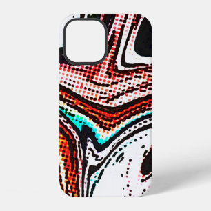 Abstract swirl background. Liquid paint texture in iPhone 12 Case