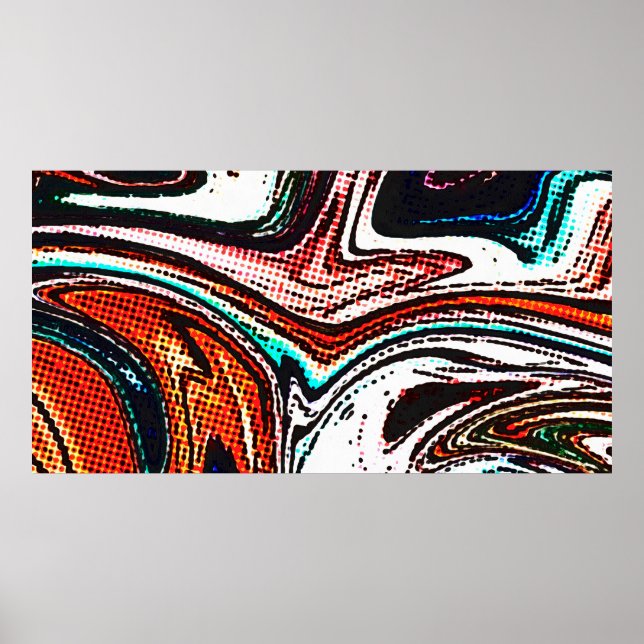 Abstract swirl background. Liquid paint texture in Poster (Front)