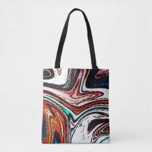 Abstract swirl background. Liquid paint texture in Tote Bag