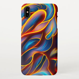 Abstract Swirl Blue Red Flames iPhone Case