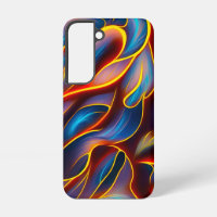 Abstract Swirl Blue Red Flames