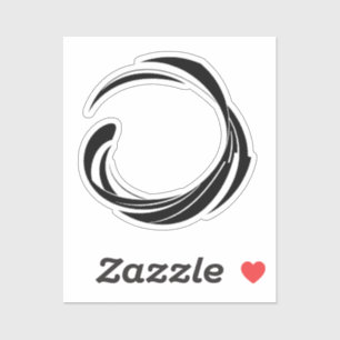 Abstract Swirl Circle Design – curved ring artwork