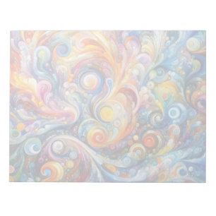 Abstract Swirl Colour Art Notepad