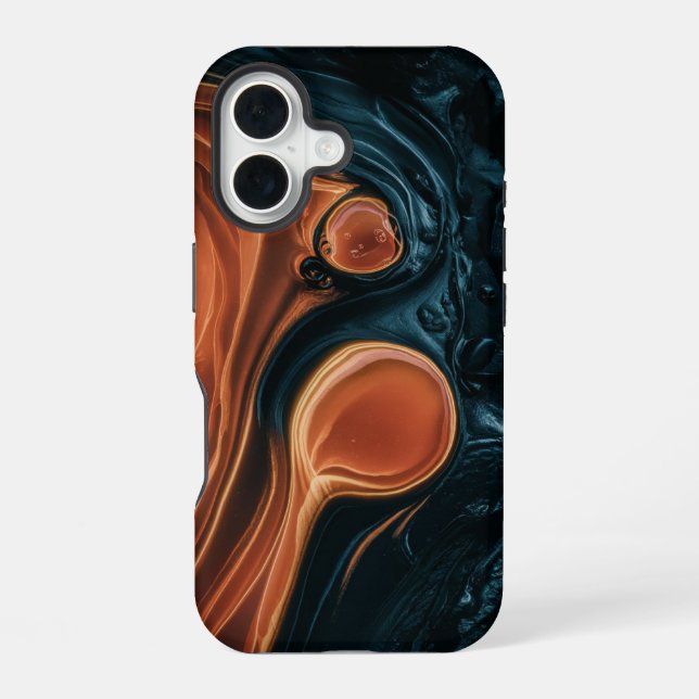 Abstract Swirl iPhone 16 Case (Back)