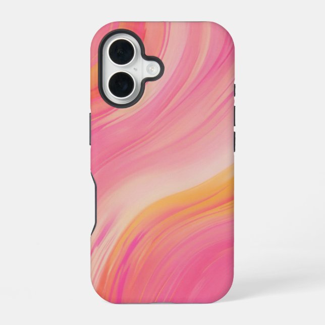 Abstract Swirl iPhone 16 Case (Back)