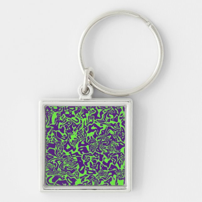 Abstract Swirl Key Ring (Front)