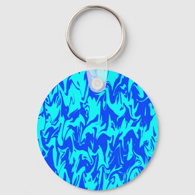 Abstract Swirl Key Ring (Front)