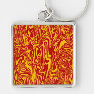 Abstract Swirl Key Ring