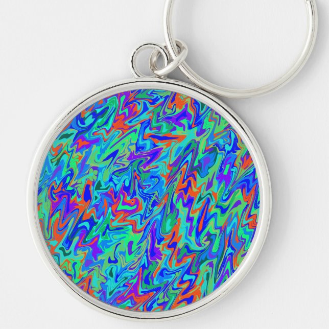 Abstract Swirl Key Ring (Front)