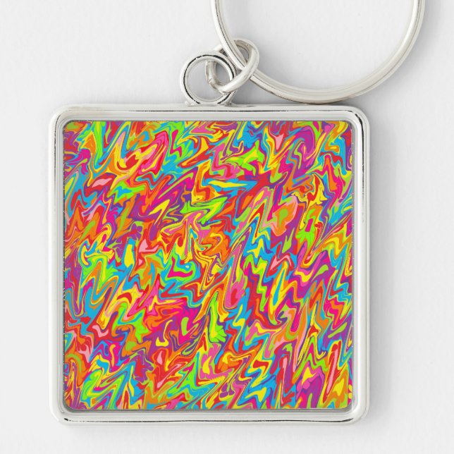 Abstract Swirl Key Ring (Front)