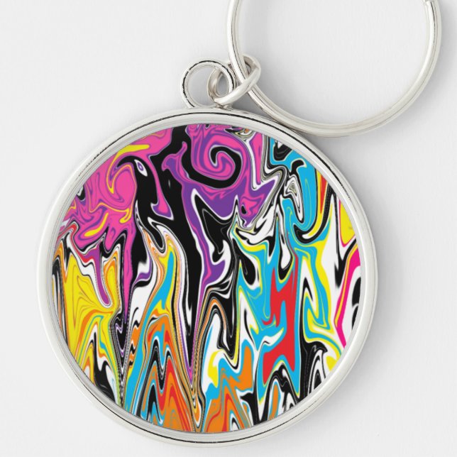 Abstract Swirl Key Ring (Front)