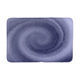 Abstract swirl liquid blue violet navy modern prin bath mat