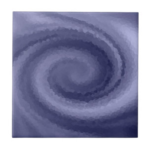 Abstract swirl liquid blue violet navy modern prin ceramic tile
