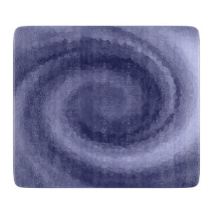 Abstract swirl liquid blue violet navy modern prin cutting board