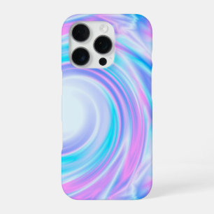 Abstract swirl liquid pastel purple colours print iPhone 16 pro case