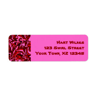 Abstract Swirl Return Address Label