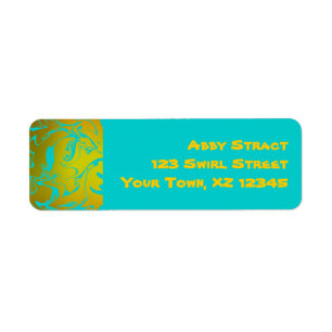 Abstract Swirl Return Address Label