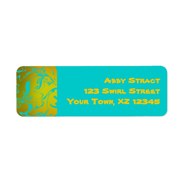Abstract Swirl Return Address Label (Front)