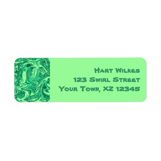Abstract Swirl Return Address Label (Front)