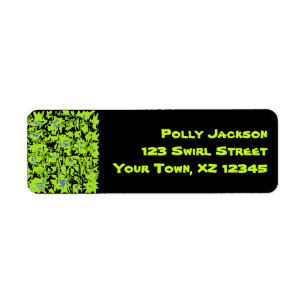 Abstract Swirl Return Address Label