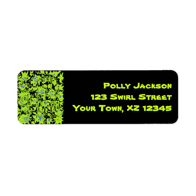Abstract Swirl Return Address Label (Front)