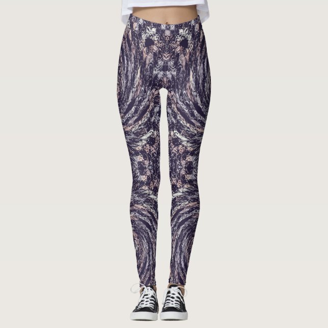 Abstract swirl texture leggings (Front)