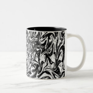 Abstract Swirl Two-Tone Coffee Mug