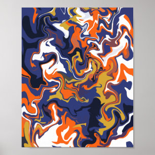Abstract Swirling Energy Poster