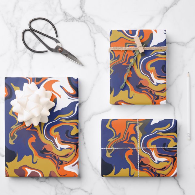 Abstract Swirling Energy  Wrapping Paper Sheet (Front)