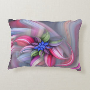 Abstract swirling flower decorative cushion