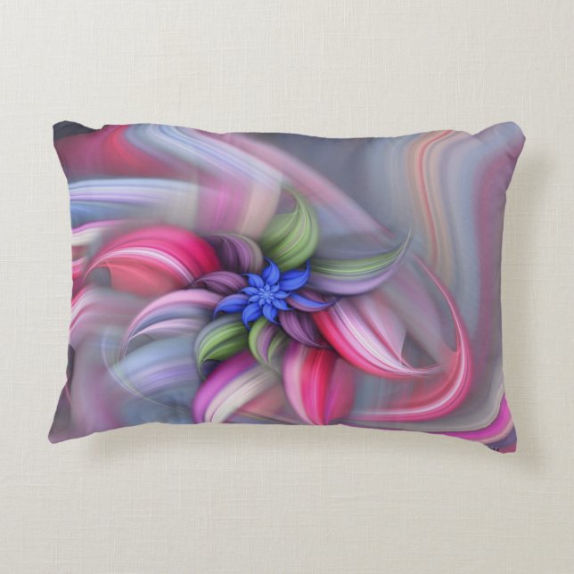 Abstract swirling flower decorative cushion (Back)