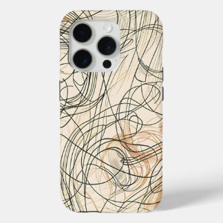 Abstract Swirling Lines Pattern iPhone 15 Pro Case