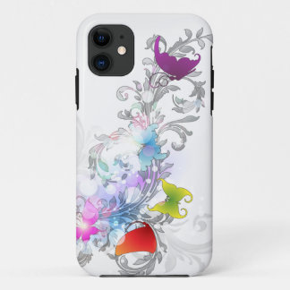 Abstract Swirls and Butterflies iPhone 11 Case