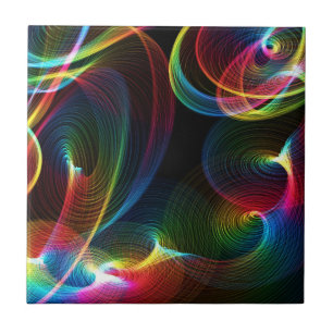Abstract Swirls Ceramic Tile