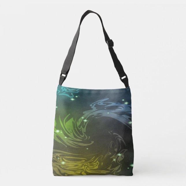 Abstract Swirls Crossbody Bag (Back)