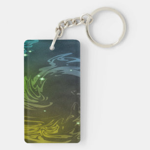 Abstract Swirls Key Ring