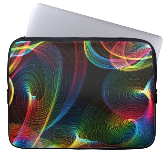 Abstract Swirls Laptop Sleeve (Front)