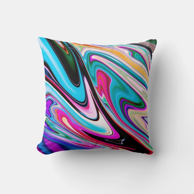 Abstract Swirls Marble Stone Texture Cushion (Front)
