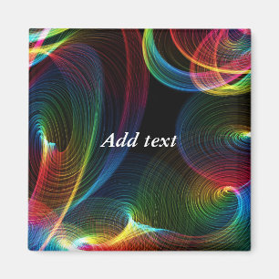Abstract Swirls, refrigerator magnet template