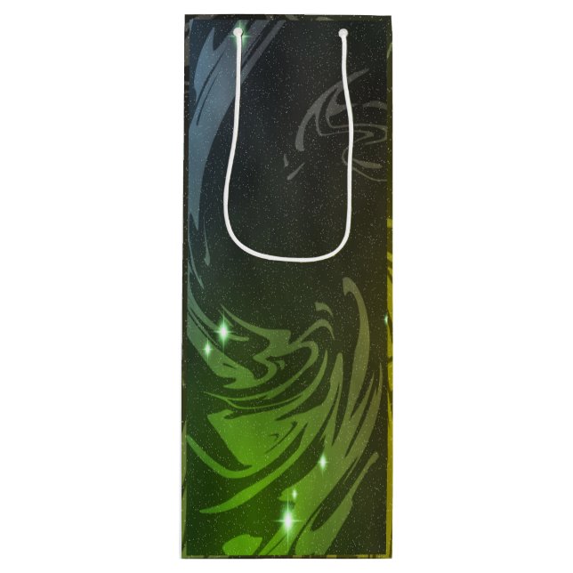 Abstract Swirls Wine Gift Bag (Front)